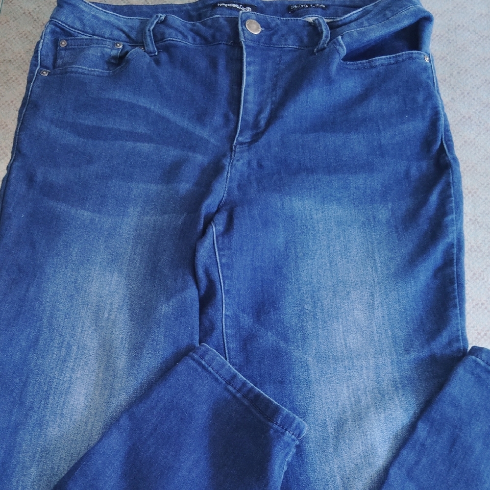 Women's Blue Skinny Jeans Needle And Cloth Brand